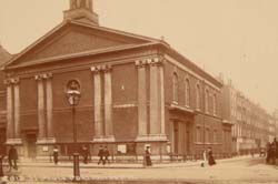 Exterior of St. Paul's, Portman Square, London. Click for enlarged image.