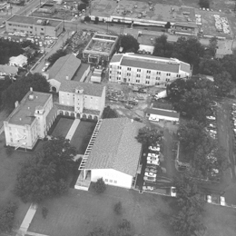 Construction of Todd and Campbell Buildings. Click for enlarged image.